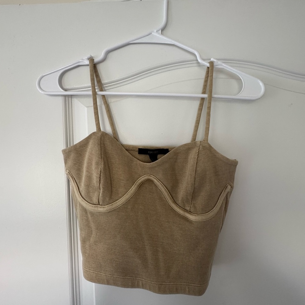 Tan Fitted Bustier Camisole